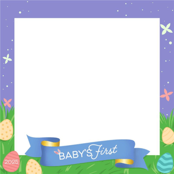The baby's first bunny photo border.