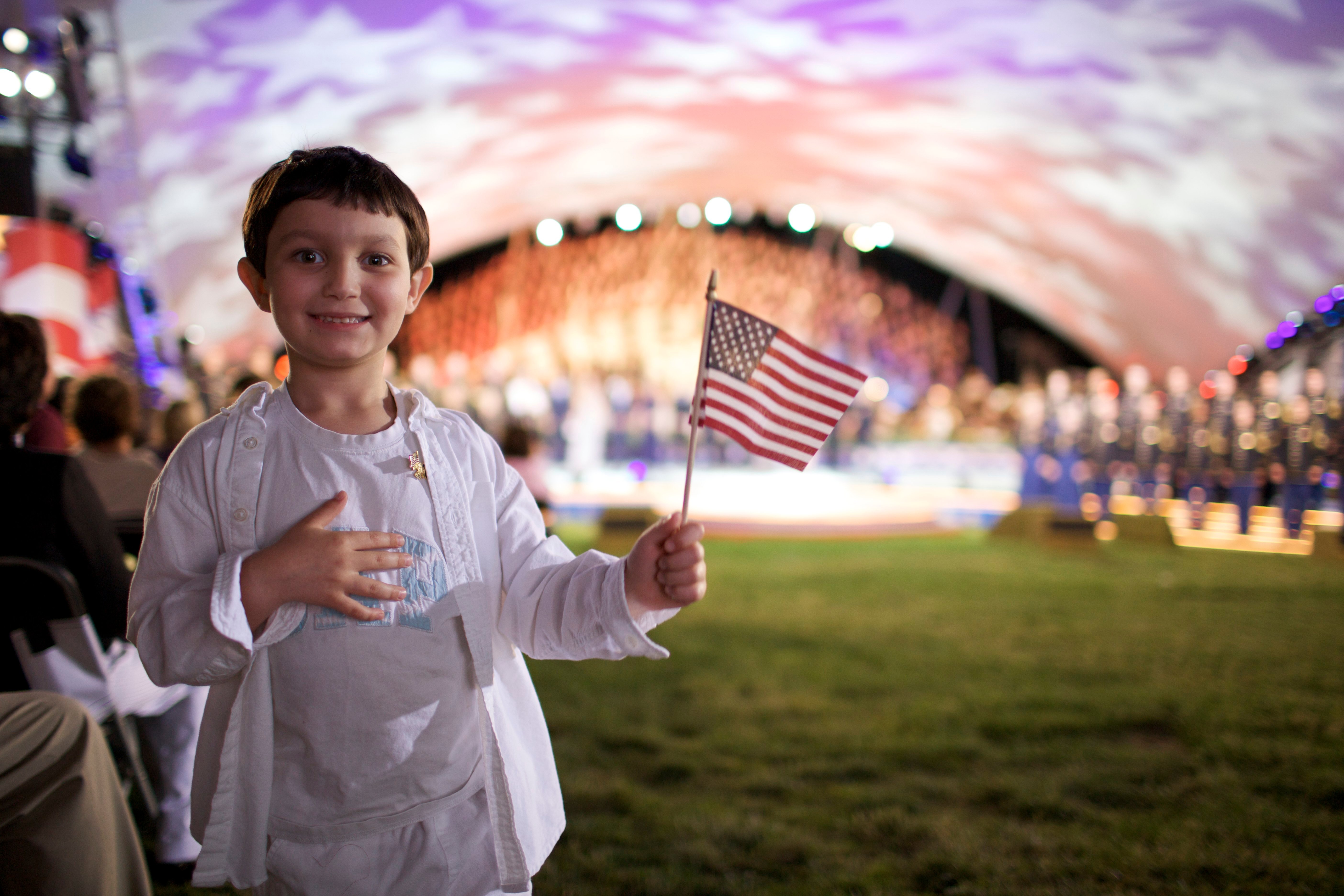 pbs memorial day concert boy with flag