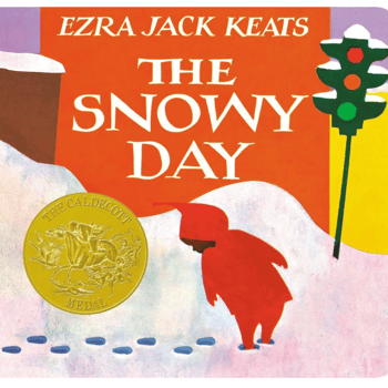 The cover of the book The Snowy Day.