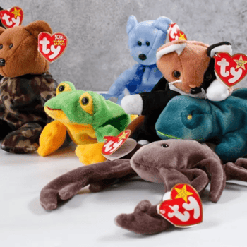 Beanie Babies with the Ty tags.