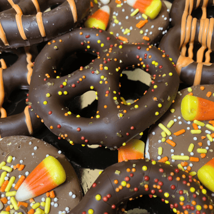 Thanksgiving themed treats and candy corn.