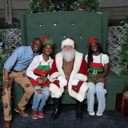 The Fagan Family with Santa