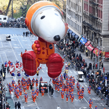 Snoopy balloon at the Macy's parade.
