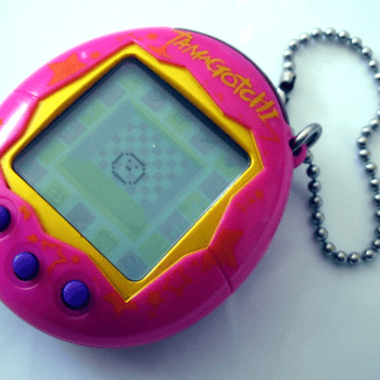 A pink Tamagotchi.