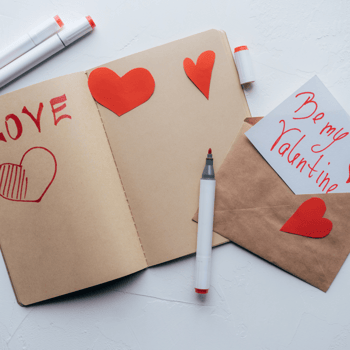 Handwritten Valentine's Day card