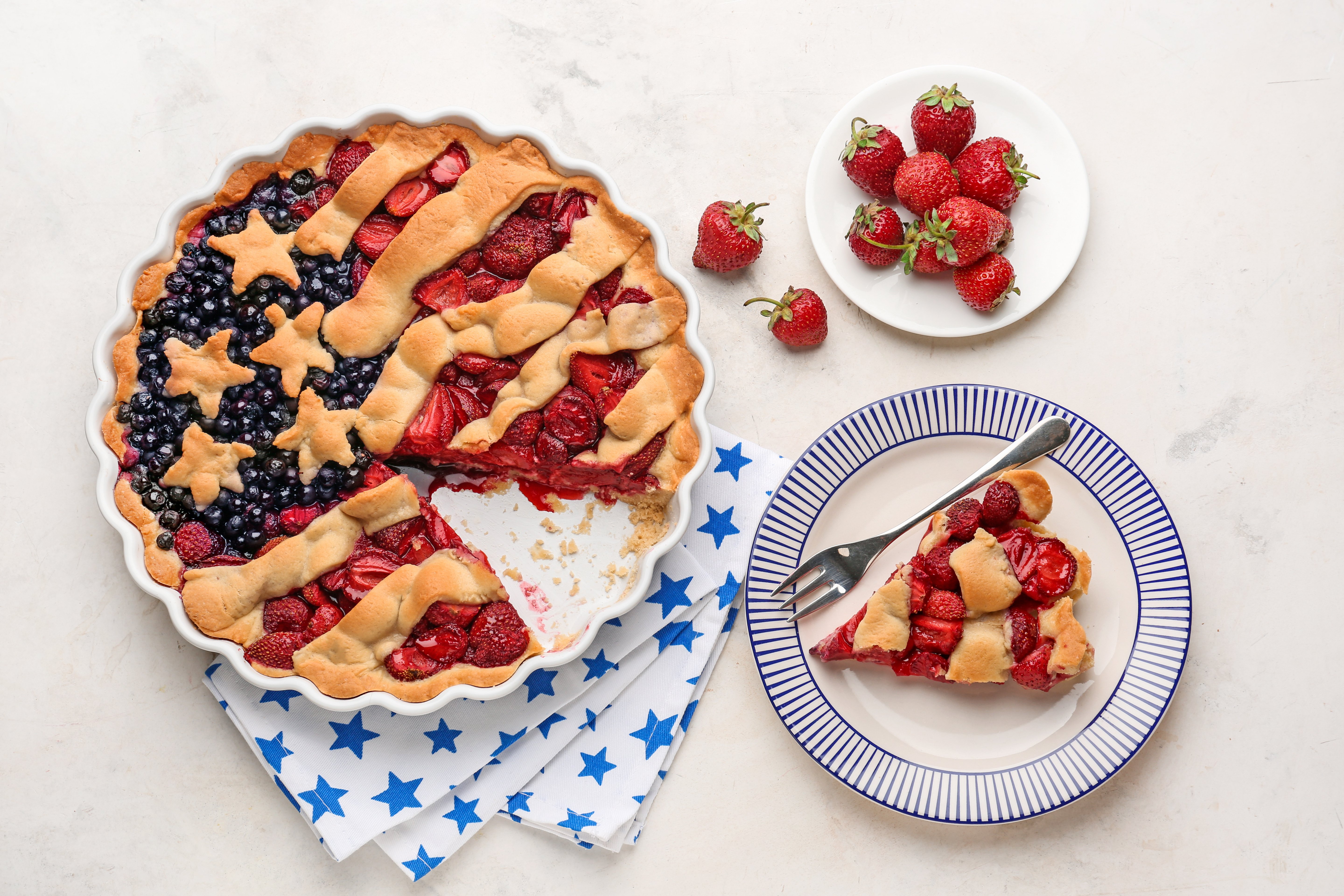 4th_bake pie cherry blueberry patriotic fourth of july independence day