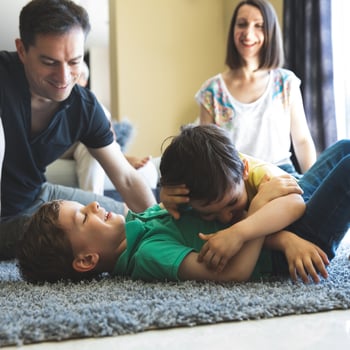 A family playing together.