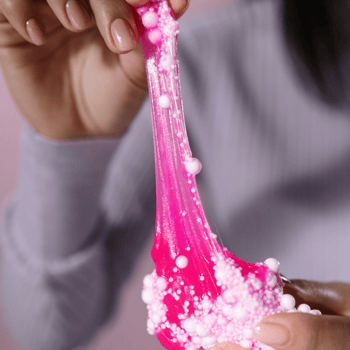 Pink colored slime
