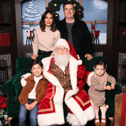 A family with Santa Claus