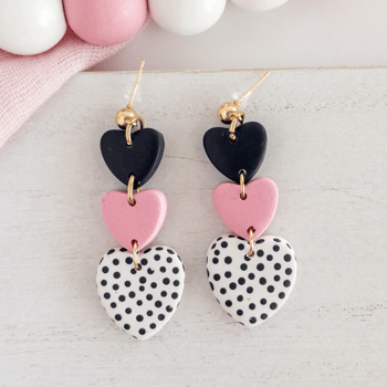 Heart shaped earrings.