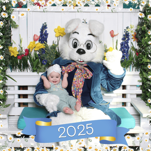 First photo with the Easter Bunny