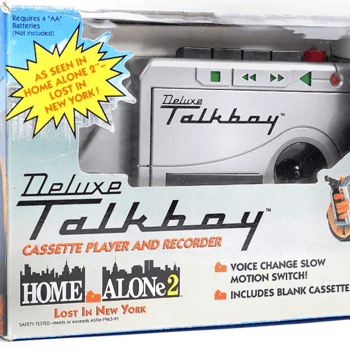Talkboy toy in its box.