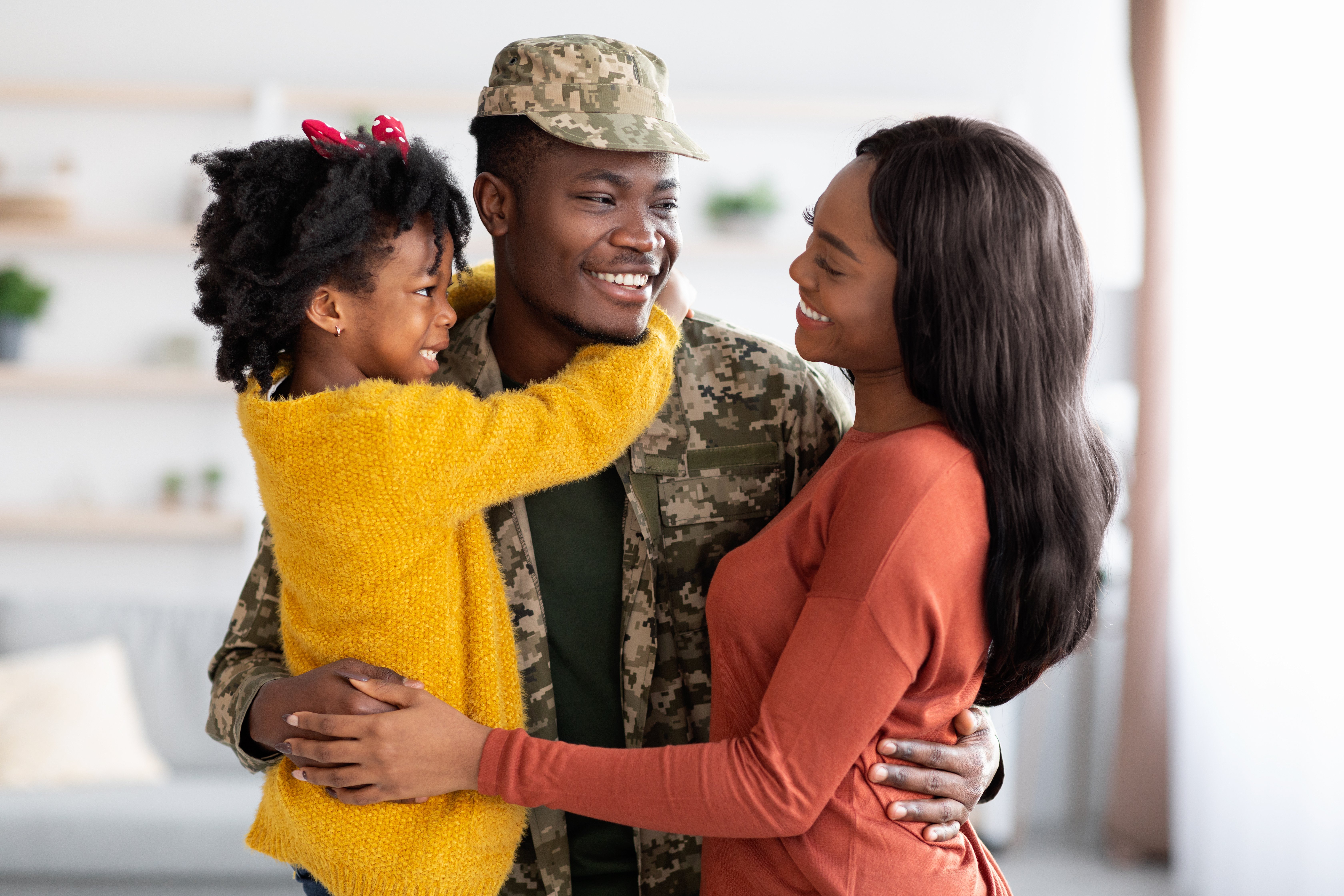 veteran days reunion with veteran wife and child daughter