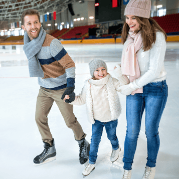 A family Ice Skating