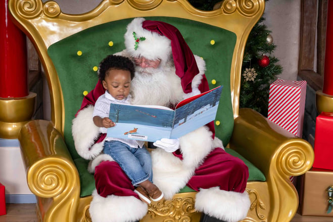Santa Reading To Baby