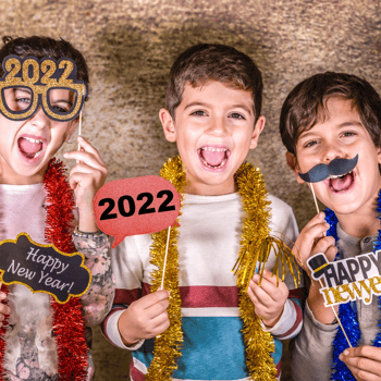 Kids celebrating new years