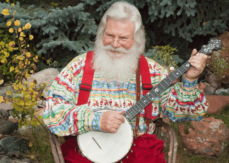 santa with a banjo