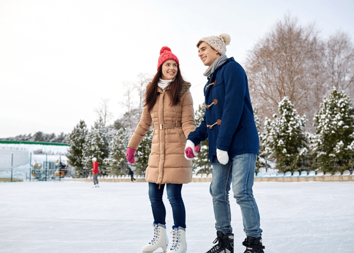 couple on a skating rink