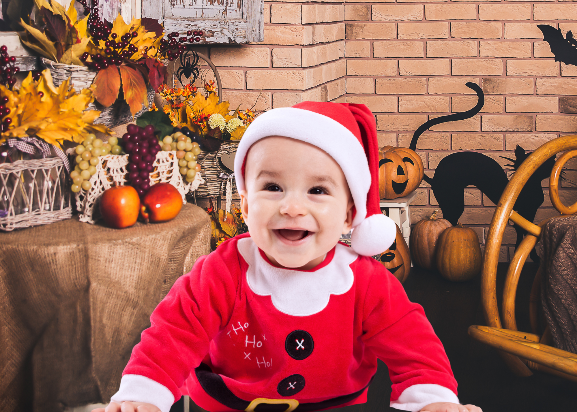 baby in santa Claus costume