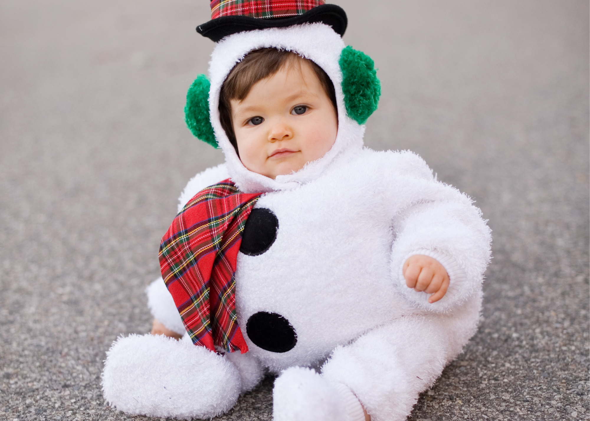 baby in snowman costume